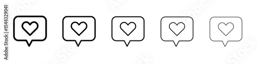 Like icon black and white vector sign