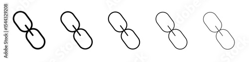 Link icon black and white vector sign