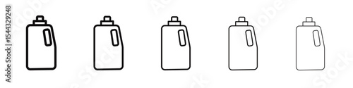 liquid detergent icon black and white vector sign