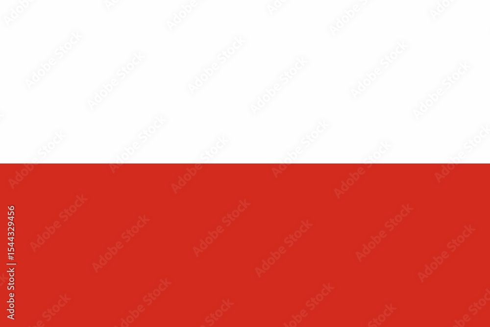 Naklejka premium Flat design flag is displaying white and red horizontal stripes with transparent background