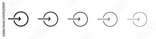 Log in icon black and white vector sign