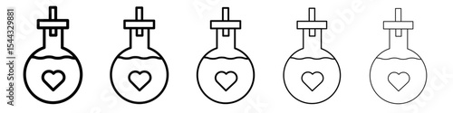 Love Elixir icon black and white vector sign