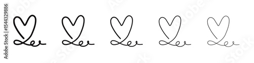 love icon black and white vector sign
