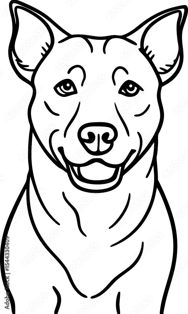 Obraz premium vector illustration of a dog