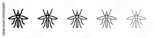 malaria icon black and white vector sign