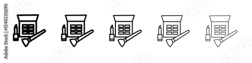 makeup icon black and white vector sign