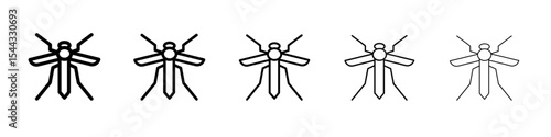 malaria icon black and white vector sign