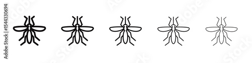 malaria icon black and white vector sign