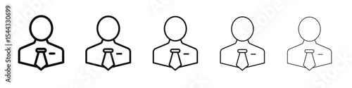 Male chief officer icon black and white vector sign