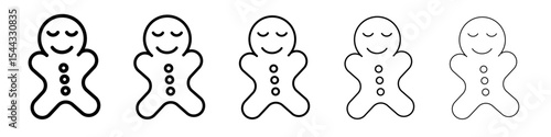 Man cookie icon black and white vector sign