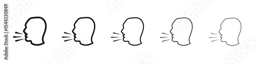 man coughs icon black and white vector sign