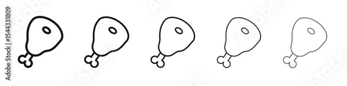 Meat icon black and white vector sign