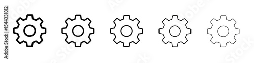 mechanic settings icon black and white vector sign