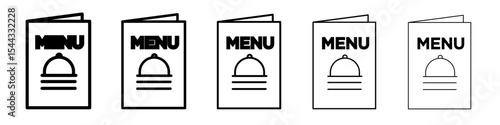 Menu icon black and white vector sign