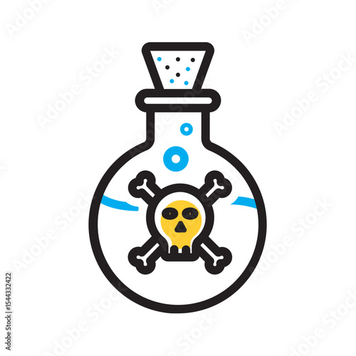 Vector multi color icon for Harmful