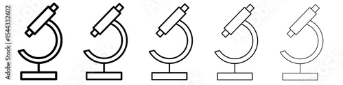 Microscope Icon black and white vector sign