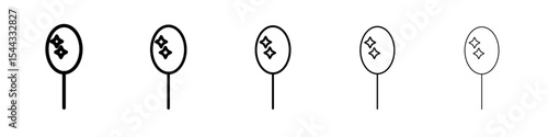 mirror Icon black and white vector sign