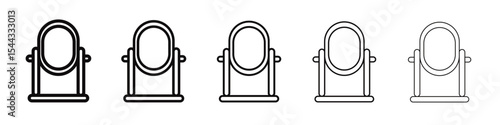 mirror Icon black and white vector sign