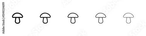 Mushroom icon black and white vector sign