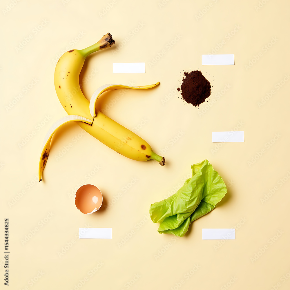 Fototapeta premium banana on a white