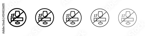 No alcohol and cigarettes icon black and white vector sign
