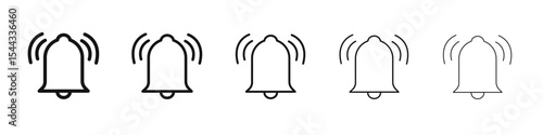 Notification icon black and white vector sign