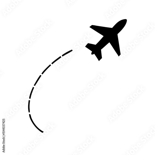 Soaring Flight Path A Minimalist Icon of Aerial Travel and Global Connectivity