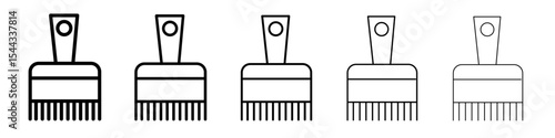 Paintbrush icon black and white vector sign