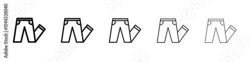 Pants icon black and white vector sign
