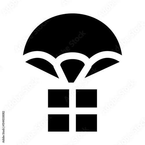 Parachute delivery icon