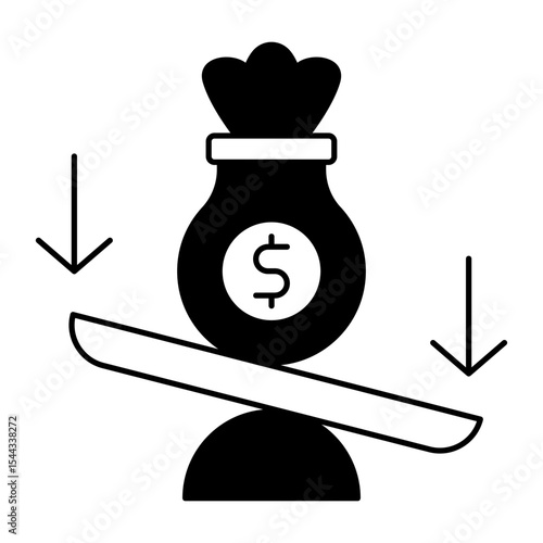 Financial Imbalance black icon