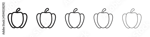 Paprika icon black and white vector sign