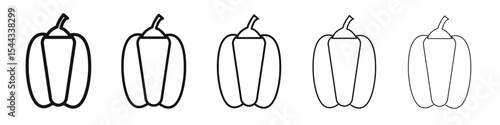 Paprika icon black and white vector sign