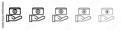 Payment method icon black and white vector sign