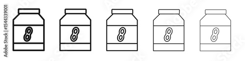 Peanut butter icon black and white vector sign