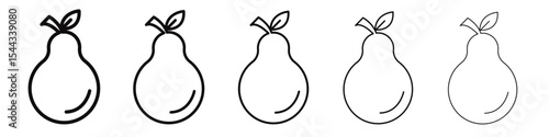 Pear icon black and white vector sign