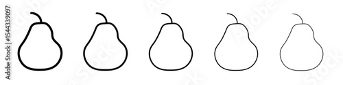 Pear icon black and white vector sign