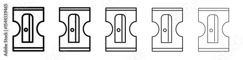 Pencil sharpener icon black and white vector sign