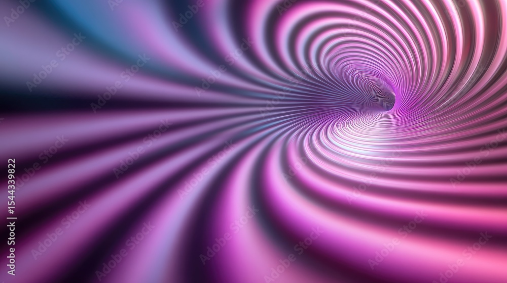 Obraz premium Abstract tunnel with vibrant swirling stripes