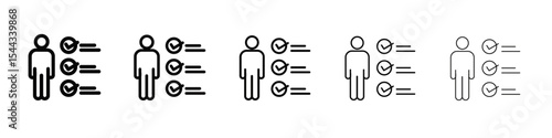 Personal Assessment icon black and white vector sign