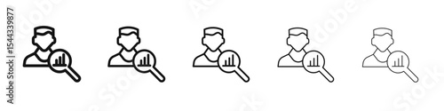 Personal Assessment icon black and white vector sign