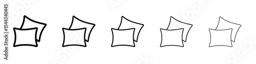 Pillow icon black and white vector sign