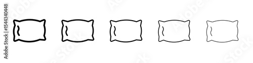 Pillow icon black and white vector sign