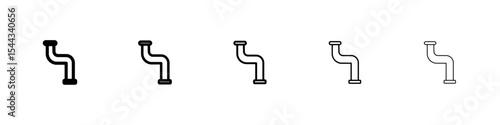 pipe icon black and white vector sign