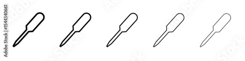 pipette icon black and white vector sign