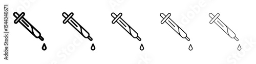 pipette icon black and white vector sign