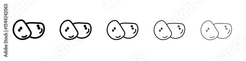 Potato icon black and white vector sign