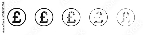 Pound Icon black and white vector sign