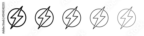 Power icon black and white vector sign