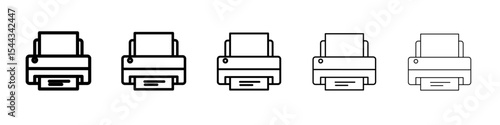 Print icon black and white vector sign